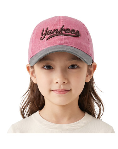 MLB 키즈 빈티지 워싱 챙배색 볼캡 7ACPV165N-50PKD