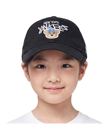 MLB 키즈 모노베어 앞로고 워싱 볼캡 7ACPC055N-50BKS
