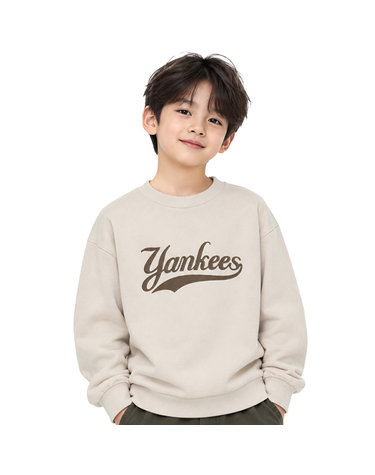MLB 키즈 스트릿 빈티지 레터링 맨투맨 7AMTB0954-50CRD