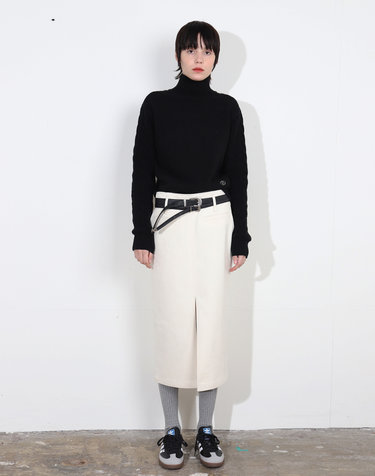 Skirt Denim Pocket Cream