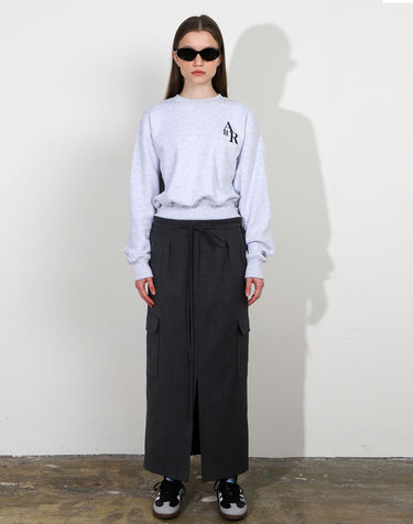 Skirt Cargo String Charcoal Gray
