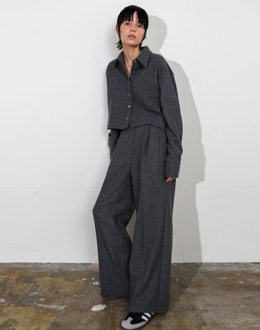 Pants Tuck Melange Gray