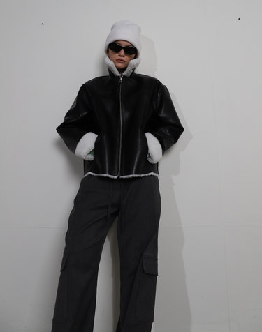 Pants Cargo String Charcoal Gray