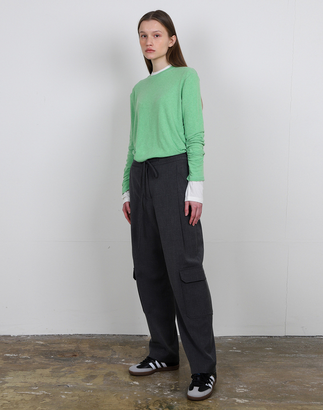 아에르 Pants Cargo String Charcoal Gray 착용컷
