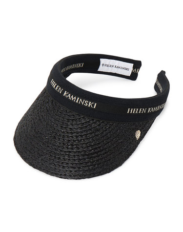 헬렌카민스키 비앙카 8 여성 바이저 HAT52204 CHARCOAL BLACK LOGO