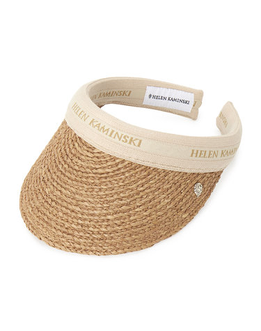 헬렌카민스키 비앙카 8 여성 바이저 HAT52204 NOUGAT NATURAL LOGO