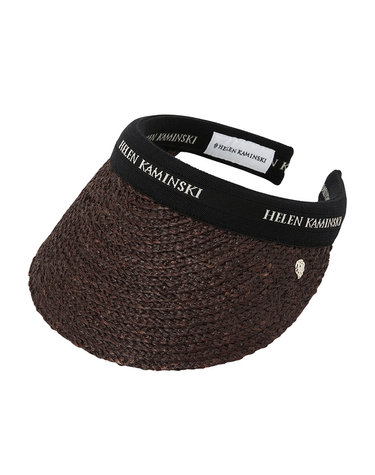 헬렌카민스키 비앙카 10 여성 바이저 HAT50265 CHOCOLATE BLACK LOGO