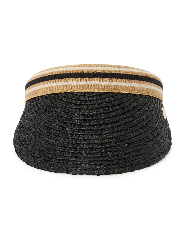 헬렌카민스키 헬렌카민스키 비앙카 8 스트라이프 여성 바이저 HAT52203 CHARCOAL BLACK STRIPE 착용컷