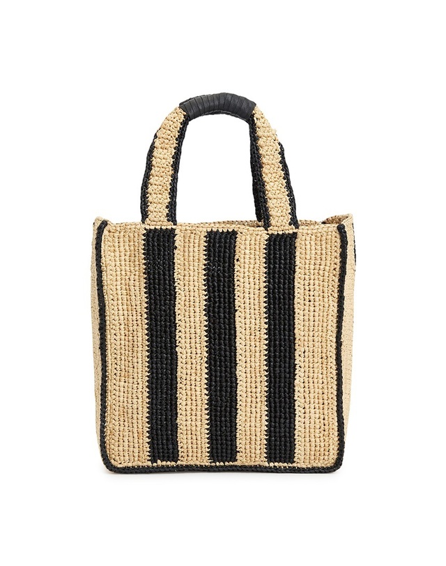 헬렌카민스키 헬렌카민스키 나미 라피아 여성 토트백 BAG51902 NATURAL CHARCOAL 착용컷