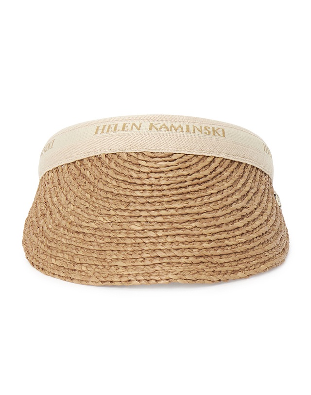 헬렌카민스키 헬렌카민스키 비앙카 8 여성 바이저 HAT52204 NOUGAT NATURAL LOGO 착용컷