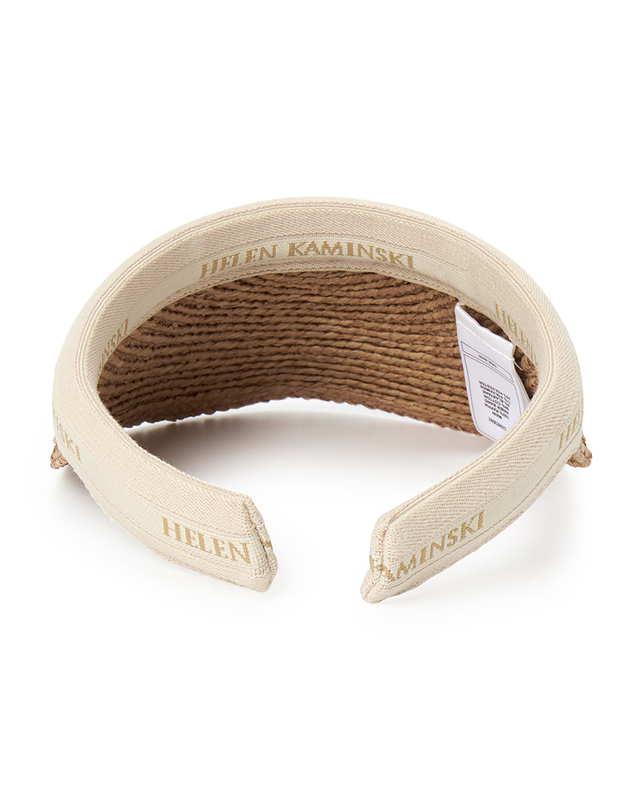 헬렌카민스키 헬렌카민스키 비앙카 8 여성 바이저 HAT52204 NOUGAT NATURAL LOGO 착용컷