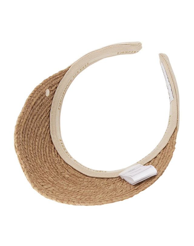 헬렌카민스키 헬렌카민스키 비앙카 8 여성 바이저 HAT52204 NOUGAT NATURAL LOGO 착용컷
