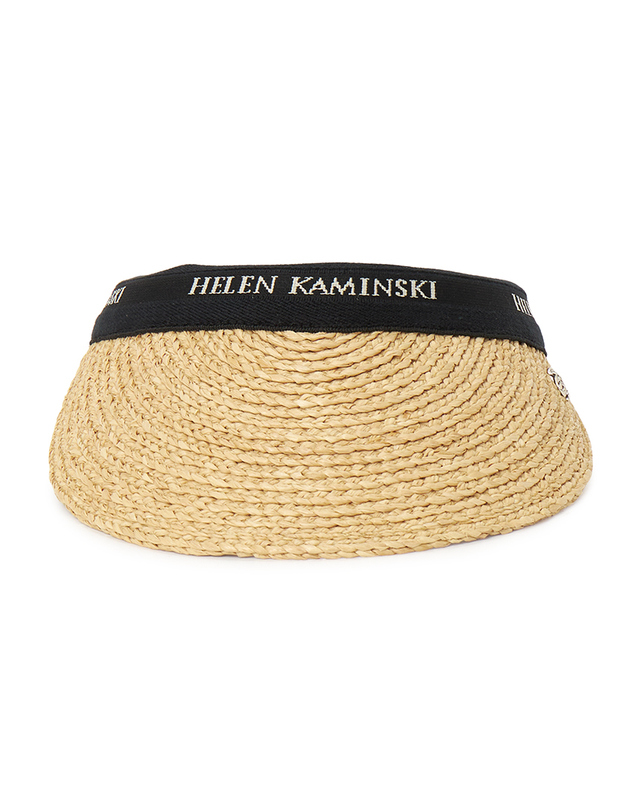 헬렌카민스키 헬렌카민스키 비앙카 8 여성 바이저 HAT52204 NATURAL BLACK LOGO 착용컷