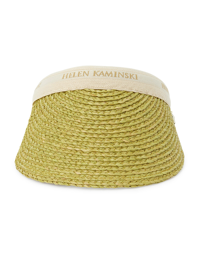 헬렌카민스키 헬렌카민스키 비앙카 10 여성 바이저 HAT50265 CHARTREUSE NATURAL LOGO 착용컷