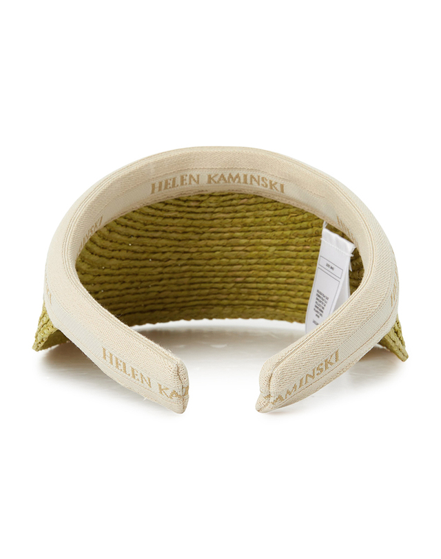 헬렌카민스키 헬렌카민스키 비앙카 10 여성 바이저 HAT50265 CHARTREUSE NATURAL LOGO 착용컷