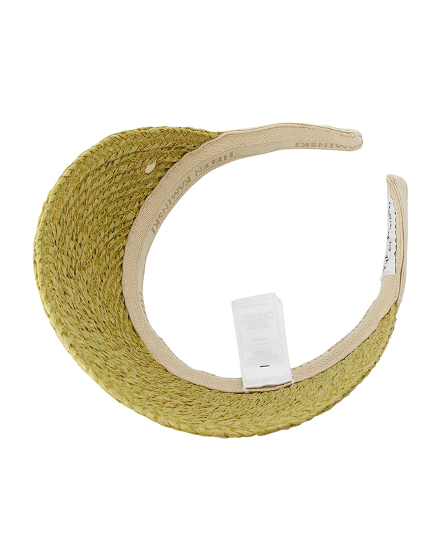 헬렌카민스키 헬렌카민스키 비앙카 10 여성 바이저 HAT50265 CHARTREUSE NATURAL LOGO 착용컷