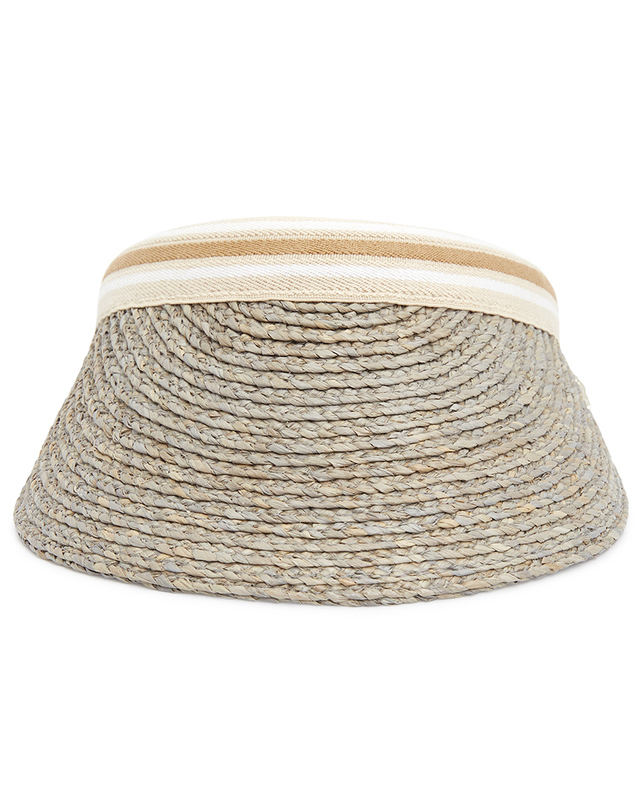 헬렌카민스키 헬렌카민스키 리퍼_비앙카 10 스트라이프 여성 바이저 HAT50265 ECLIPSE MELANGE NOUGAT STRIPE 착용컷