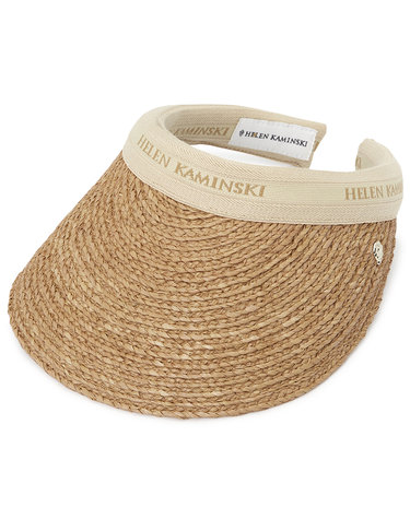 헬렌카민스키 비앙카 10 여성 바이저 HAT50265 NOUGAT NATURAL LOGO
