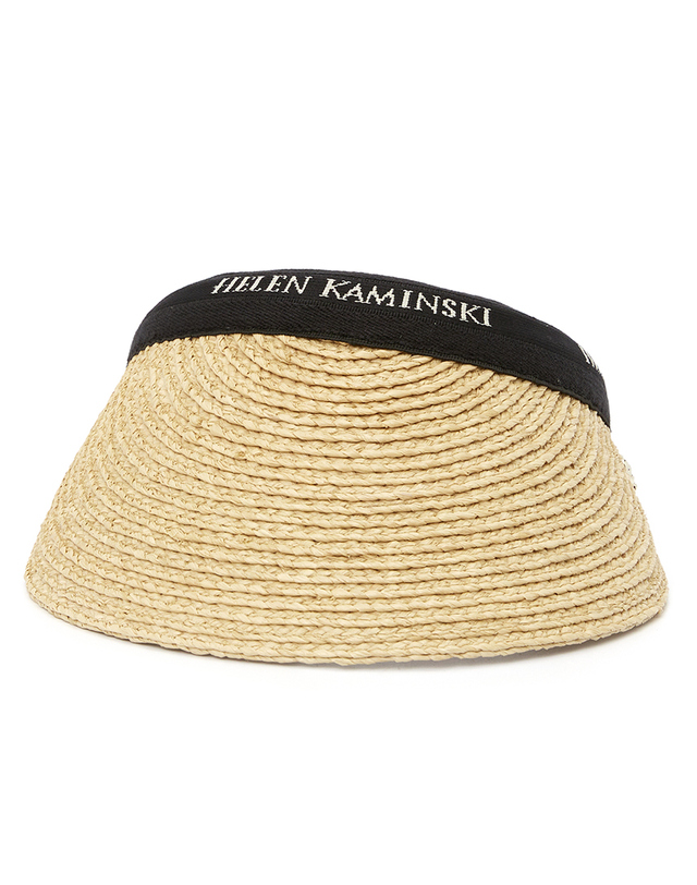 헬렌카민스키 헬렌카민스키 비앙카 10 여성 바이저 HAT50265 NATURAL BLACK LOGO 착용컷