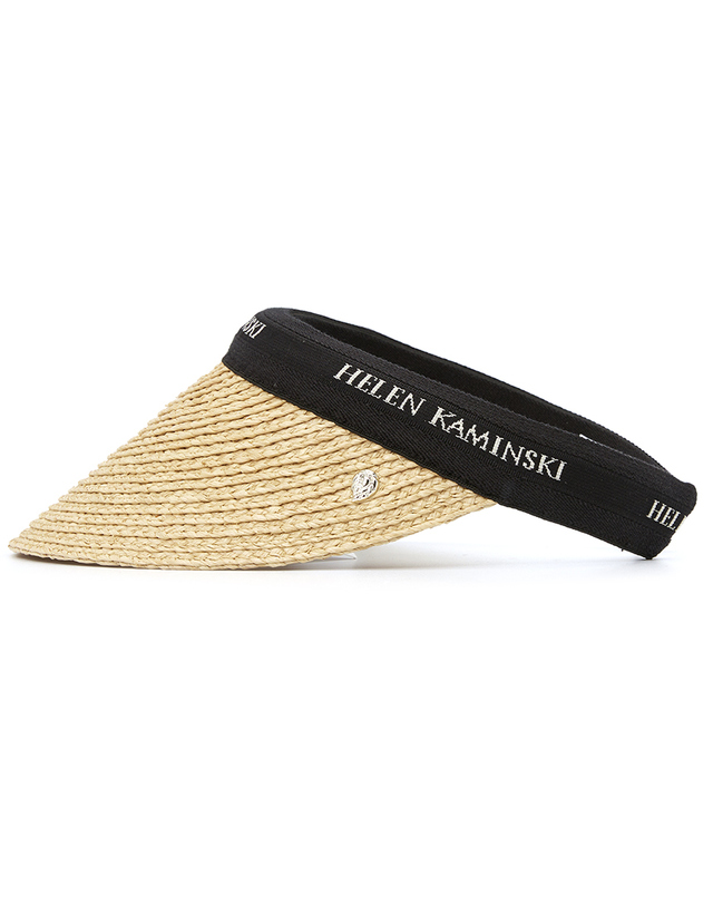 헬렌카민스키 헬렌카민스키 비앙카 10 여성 바이저 HAT50265 NATURAL BLACK LOGO 착용컷