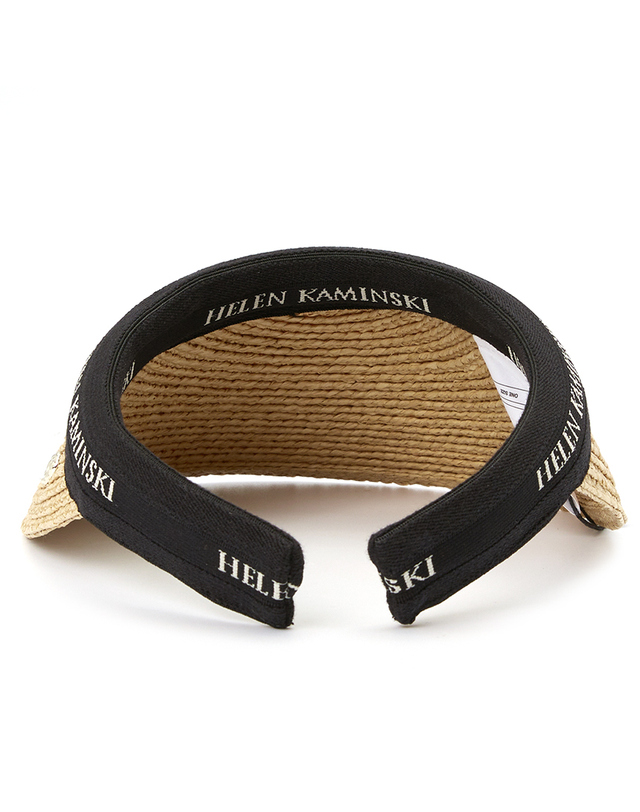헬렌카민스키 헬렌카민스키 비앙카 10 여성 바이저 HAT50265 NATURAL BLACK LOGO 착용컷