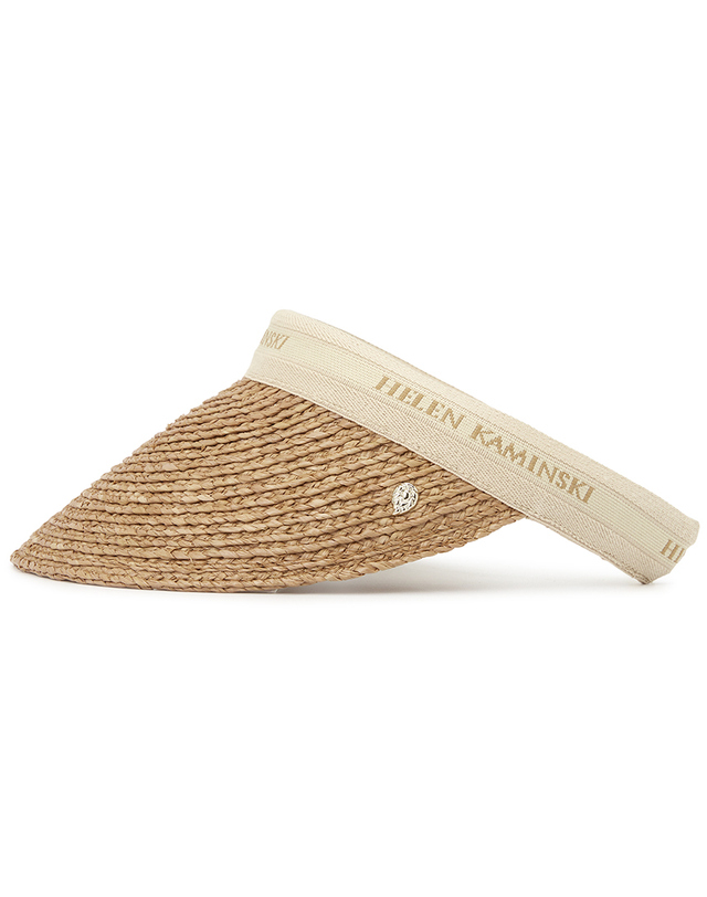 헬렌카민스키 헬렌카민스키 비앙카 10 여성 바이저 HAT50265 NOUGAT NATURAL LOGO 착용컷