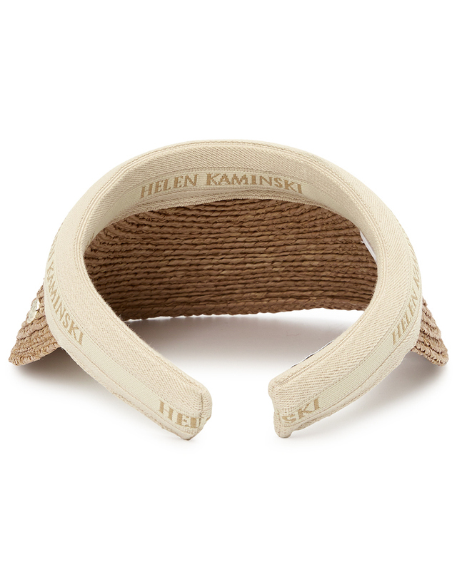 헬렌카민스키 헬렌카민스키 비앙카 10 여성 바이저 HAT50265 NOUGAT NATURAL LOGO 착용컷