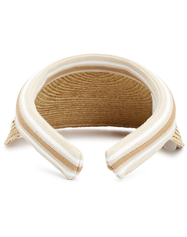 헬렌카민스키 헬렌카민스키 비앙카 10 스트라이프 여성 바이저 HAT50265 NATURAL NOUGAT STRIPE 착용컷