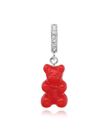 크리스탈헤이즈 NOSTALGIA BEAR-SANGRIA-PAVE CONNECTOR SILVER 노스텔지아 베어 파베 상그리아 실버 펜던트 참