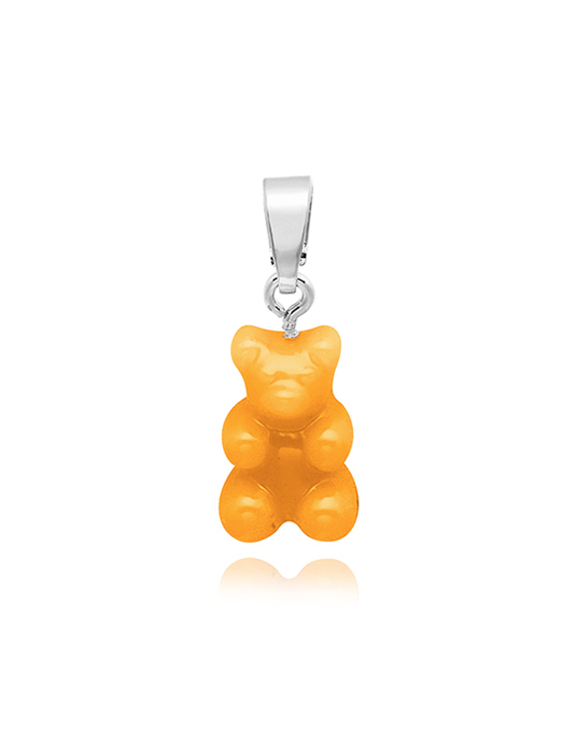 크리스탈 헤이즈 크리스탈헤이즈 NOSTALGIA BEAR-NYC TAXI YELLOW-CLASSIC CONNECTOR SILVER 노스텔지아 베어 클래식 택시 옐로우 실버 펜던트 참 착용컷