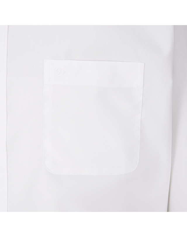 에스티듀퐁 에스.티. 듀퐁 클래식 셔츠 [본사공식] 스트레치 배색 702 비즈니스 셔츠 화이트 SE4FM12LS702SWH 착용컷