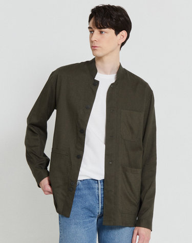 [본사공식][On.E-XCLUSIVE VII] 린넨 트리콜로르 957 셔켓 카키 SE4SM22LS957SKH