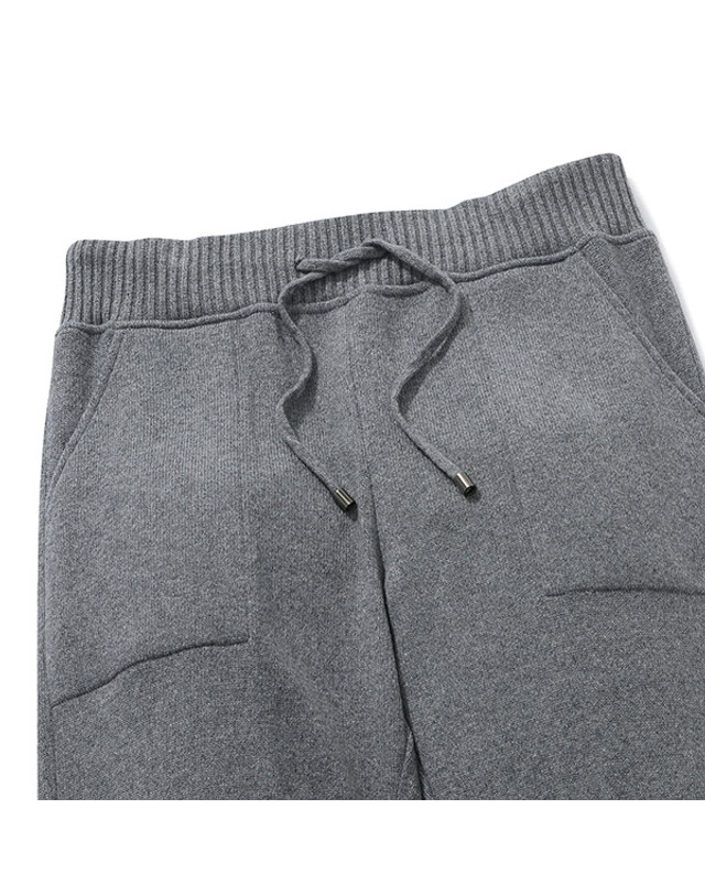 브로이어 [브로이어] PANTALON 캐시미어 드로우스트링 조거 401 그레이 캐주얼 팬츠 RE4FMBAPT401R95 착용컷