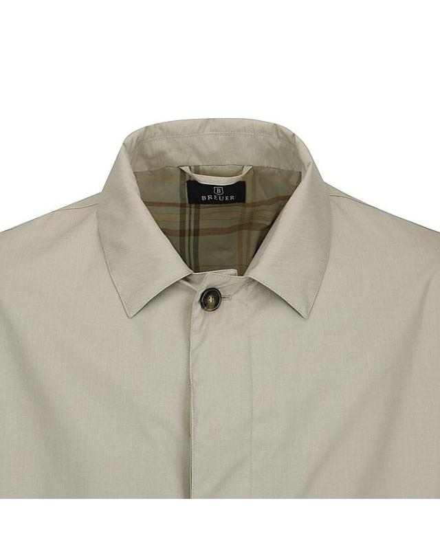 브로이어 [브로이어] CAR 면 혼방 히든 버튼 하프 106 베이지 트렌치 코트 RE6SMMAOT106R12 착용컷