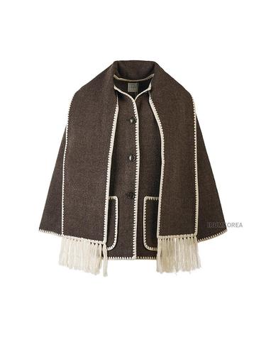 [토템] FW25 여성 스카프 디테일 코트 234WRTWOU248FB0037 021
