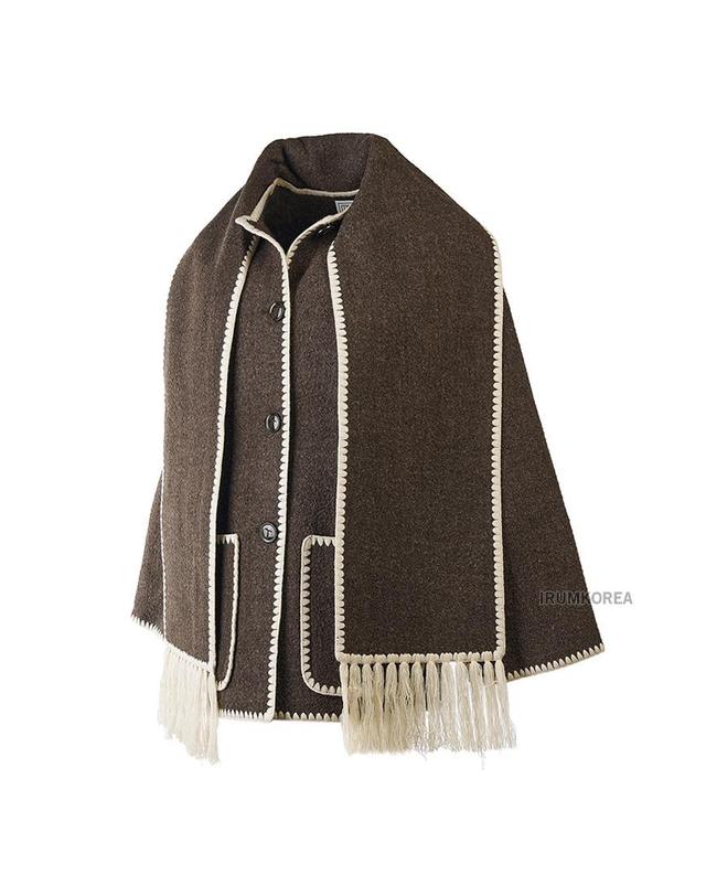 토템 [토템] FW25 여성 스카프 디테일 코트 234WRTWOU248FB0037 021 착용컷
