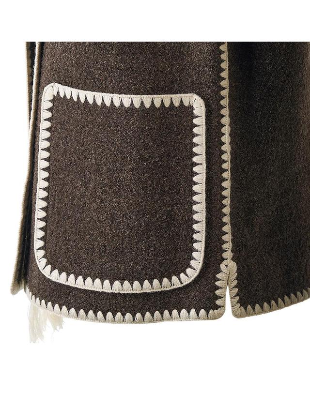 토템 [토템] FW25 여성 스카프 디테일 코트 234WRTWOU248FB0037 021 착용컷