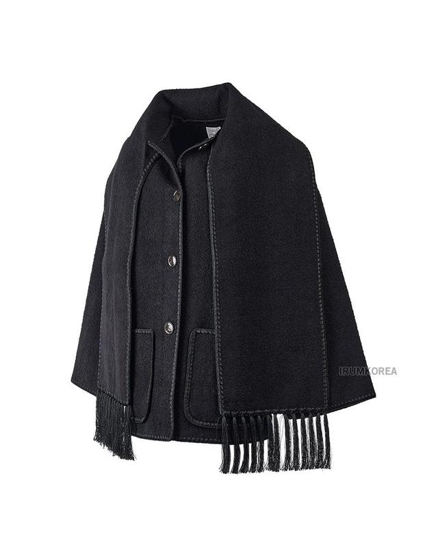 토템 [토템] FW25 여성 스카프 디테일 코트 244WRO918FB0292 001 착용컷