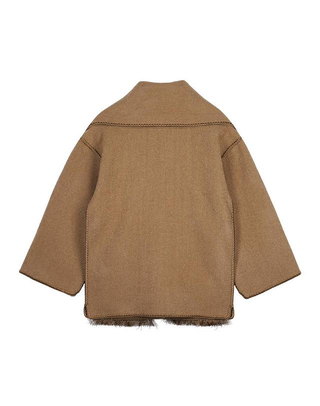 토템 [토템] FW25 여성 스카프 디테일 코트 244WRO918FB0292 033 착용컷