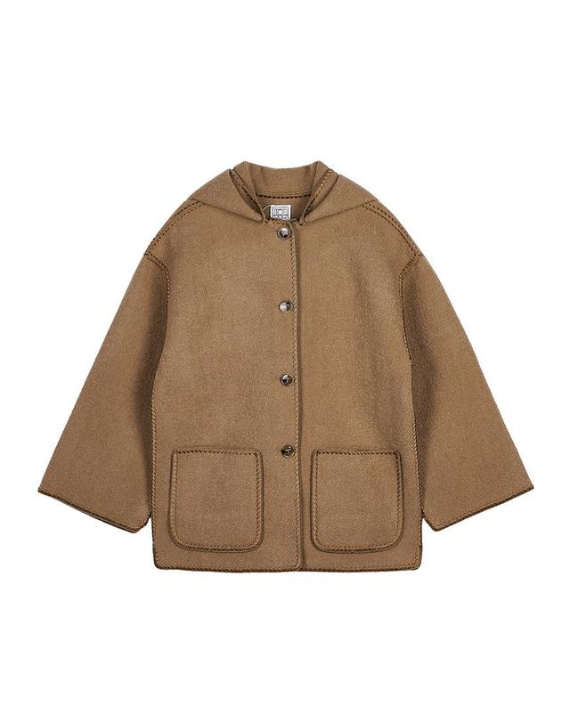 토템 [토템] FW25 여성 스카프 디테일 코트 244WRO918FB0292 033 착용컷