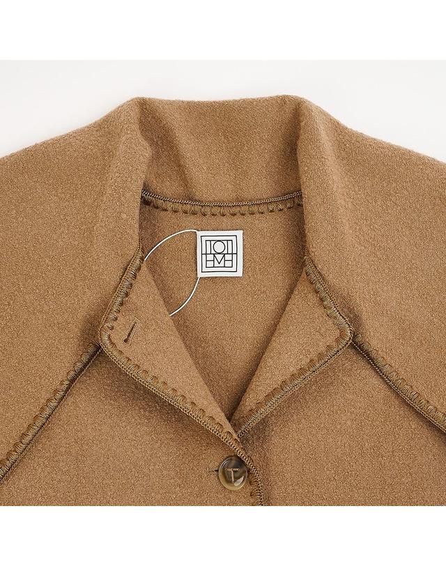 토템 [토템] FW25 여성 스카프 디테일 코트 244WRO918FB0292 033 착용컷