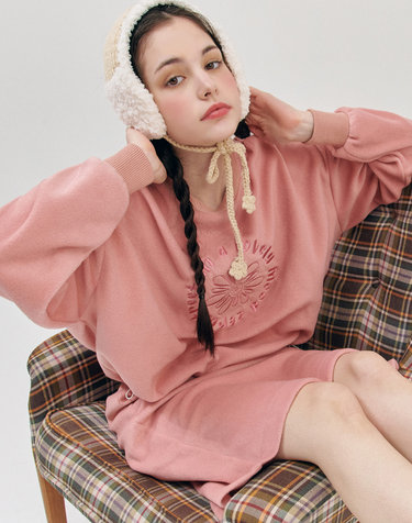 [2컬러] FLOWER FLEECE SET
