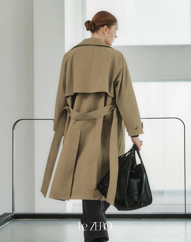 제로스트릿 르제로 더블 트렌치 코트 / 베이지 착용컷