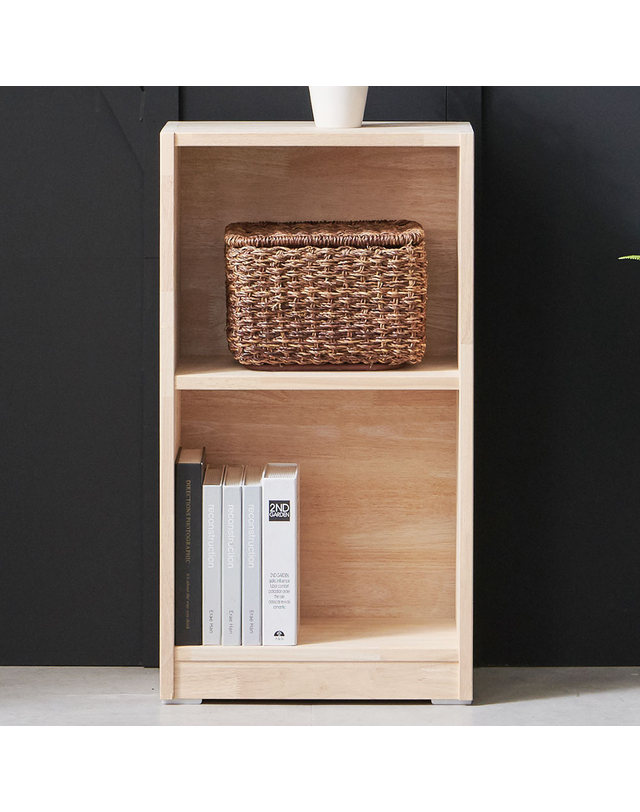 벨리카가구 페트라 원목 책장 고무나무 북쉘프 무도장타입 착용컷