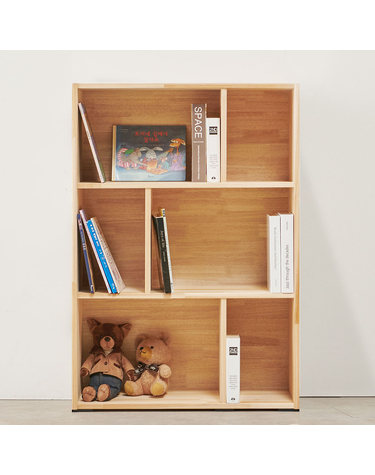 슈팅 와이드 가로 오픈 책꽂이 거실 원목 책장 3단