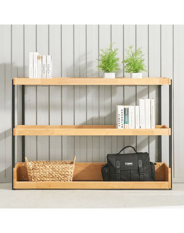 콜미 철제 책장 코너 수납 3단 거실 DIY 원목 서재 인테리어 조립식