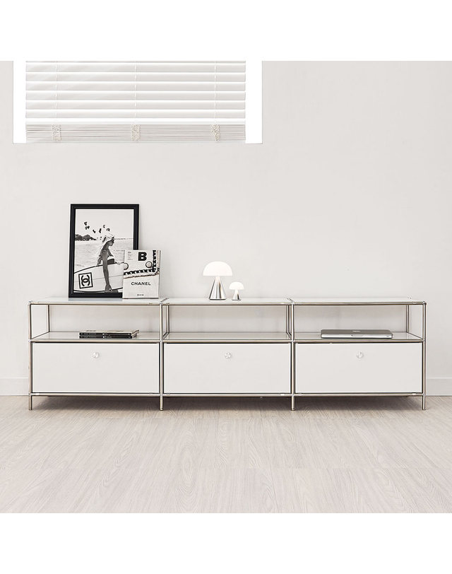 벨리카가구 라이 거실장 티비다이 받침대 낮은 수납장 모듈 테이블 착용컷