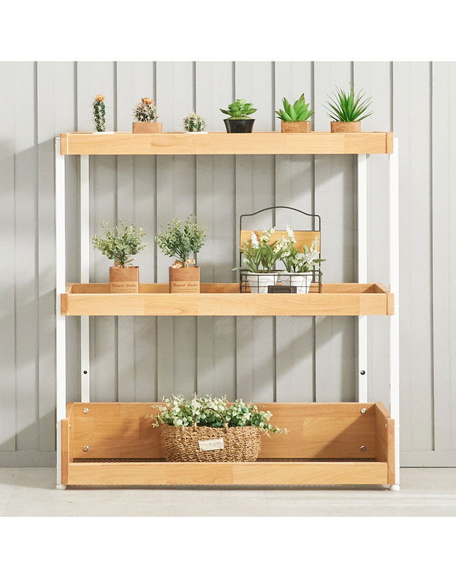 벨리카가구 콜미 철제 책장 코너 수납 3단 거실 DIY 원목 서재 인테리어 조립식 착용컷