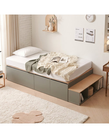 블록 빅수납 서랍 수납형 침대 프레임 SS