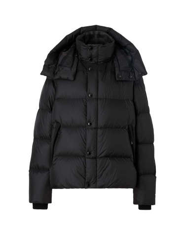 (당일) 23FW 버버리 탈부착 슬리브 블랙 후드 다운 패딩 자켓 8059139 A1189